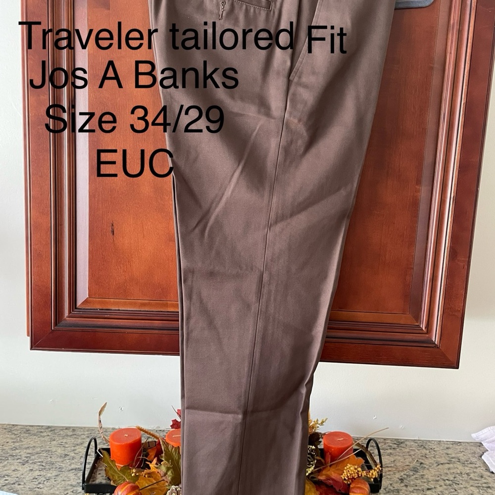 Jos. A. Bank Men's Tailored Fit Brown Pants